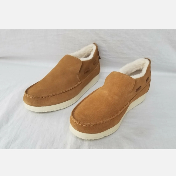 New Women's Sperry Moc-Sider Suede Slip-On Shoes Tan - Picture 5 of 9
